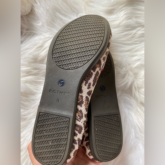 Rothy's Womens Mocha Spot Loafers Animal Leopard Print Slip Ons Size 8 - Picture 4 of 7